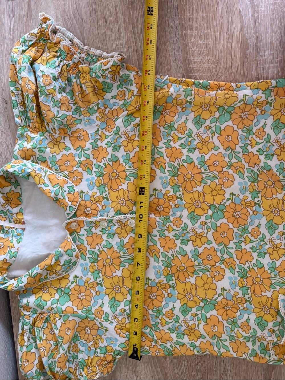 Free People Under The Sun Mini Dress in  Marigold Combo floral sz XL - Picture 8 of 10